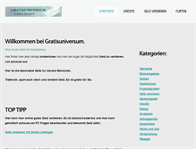 Tablet Screenshot of gratisuniversum.de